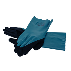 Chemiekalienschutzhandschuhe Größe 10,  lange Stulpe für Wartung an Wärmepumpen 